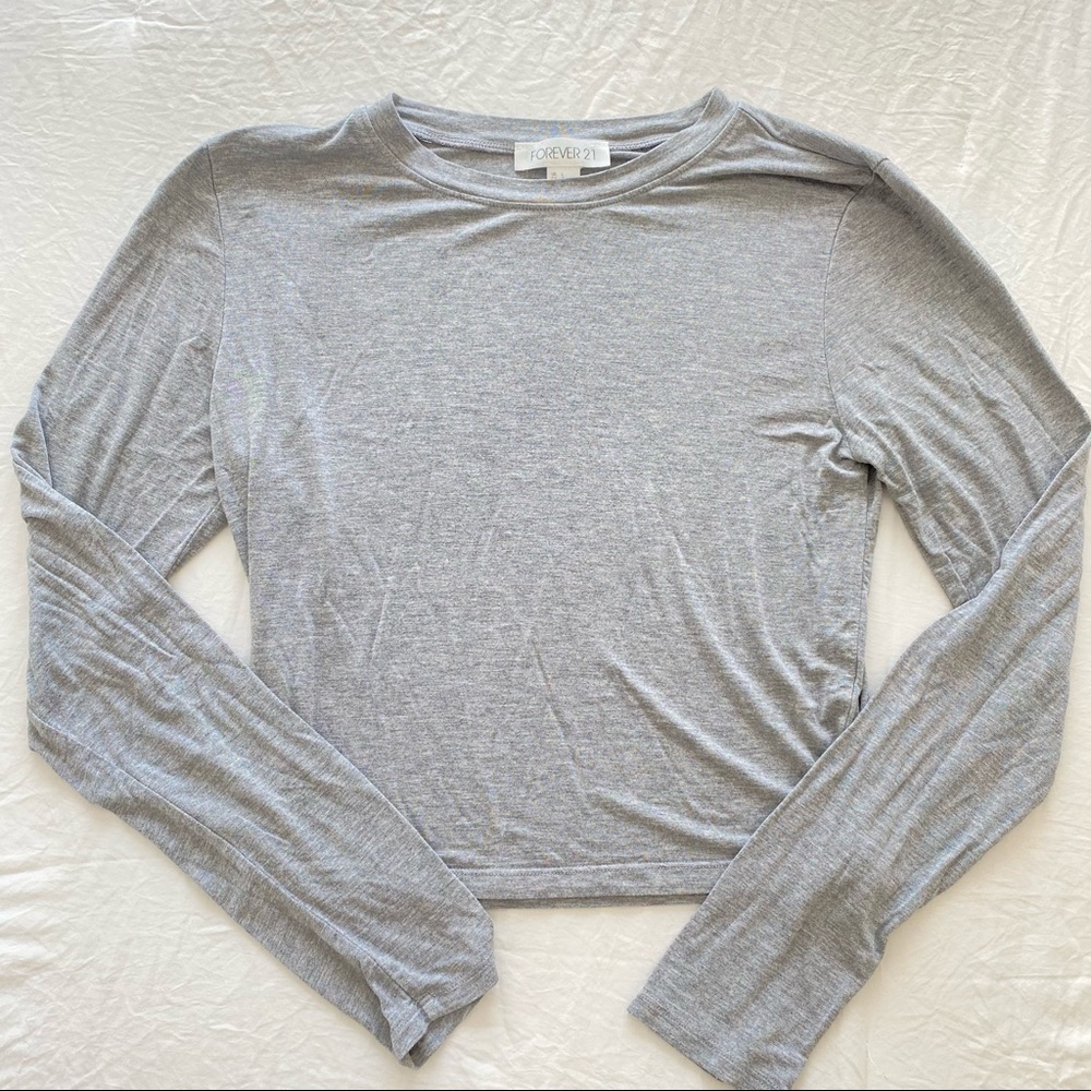 Grey long sleeve top